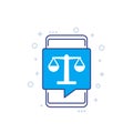 online legal help icon with a phone