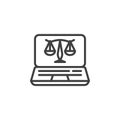 Online Legislation Drafting line icon