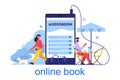 Online library concept. Idea of study remotely using internet, Royalty Free Stock Photo