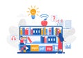 Online library and digital repository of virtual books