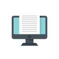Online library icon flat isolated vector Royalty Free Stock Photo
