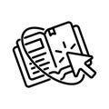 online library icon vector design in line style Royalty Free Stock Photo