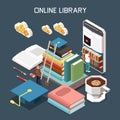 Online Library Isometric Design Concept