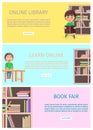 Online Library and Learn with Internet, Book Fair