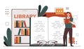 Online library vector concept Royalty Free Stock Photo