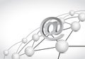 online link connection network illustration Royalty Free Stock Photo