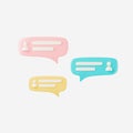 Online live chat chatting on application communication digital media website and social network Royalty Free Stock Photo