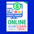 Online Loan Creative Promotional Banner Vector