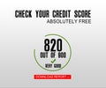 Online loan marketing : Credit Score Chart Royalty Free Stock Photo