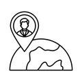 online location Vector Icon which can easily modify or edit Royalty Free Stock Photo