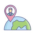online location Vector Icon which can easily modify or edit Royalty Free Stock Photo
