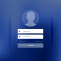 online login application form template enter for user interface