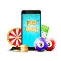 Online Lottery Casino Colorful Composition