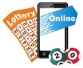 Online lottery game Royalty Free Stock Photo