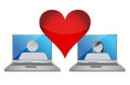 Online love concept Royalty Free Stock Photo