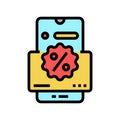 online loyalty color icon vector illustration