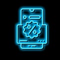 online loyalty neon glow icon illustration Royalty Free Stock Photo