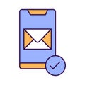 Online mail Glyph Vector Icon that can easily edit or modify