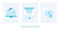 Online markeing concept icon set