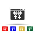 Online marketing, backlink multi color style icon. Simple glyph, flat vector of online marketing icons for ui and ux, website or