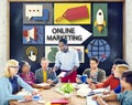 Online Marketing Branding Global Communication Analysing Concept Royalty Free Stock Photo