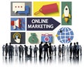 Online Marketing Branding Global Communication Analyzing Concept