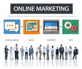 Online Marketing Business Content Strategy Target Concept