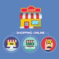 Online marketing concept. Strategy and report of online shopping or online campaign