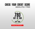 Online marketing : Credit Score Chart Royalty Free Stock Photo