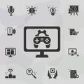 Online marketing, game development icon. Universal set of online marketing for website design and development, app development Royalty Free Stock Photo