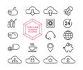 Online marketing line icon set for business web Royalty Free Stock Photo