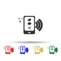 Online marketing, smartphone multi color style icon. Simple glyph, flat vector of online marketing icons for ui and ux, website or