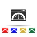 Online marketing, speedometer multi color style icon. Simple glyph, flat vector of online marketing icons for ui and ux, website Royalty Free Stock Photo
