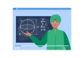 Online math learning. Video tutorial from professionals, bloggers. Online education, e-learning, studying at home Royalty Free Stock Photo