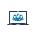 Online Medical Servicing Team Icon.