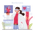 Online medicine concept. IT medical services and bioinformatics,