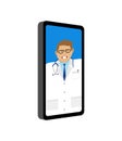 Online medicine. doctor conducts an appointment via Internet. Doctor visit on computer