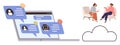 Online Messaging and Collaborative Discussions in Cloud-Based Platforms Royalty Free Stock Photo