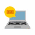 Online Messaging icon vector image. Royalty Free Stock Photo