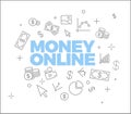 Online money concept Royalty Free Stock Photo