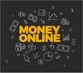 Online money concept Royalty Free Stock Photo