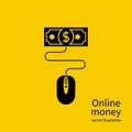 Online money concept. Royalty Free Stock Photo