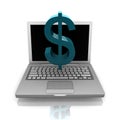 Online money notebook Royalty Free Stock Photo