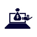 online money payment icon Royalty Free Stock Photo