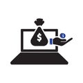 online money payment icon Royalty Free Stock Photo