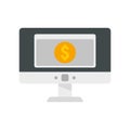 Online money transfer icon flat isolated vector Royalty Free Stock Photo