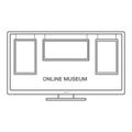 Online museum concept. Art gallery icon. Vector illustration