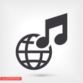 Online music icon. Vector Eps 10 . Lorem Ipsum Flat Design