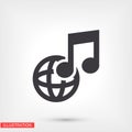 Online music icon. Vector Eps 10 . Lorem Ipsum Flat Design