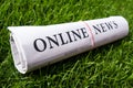 Online news newspaper Royalty Free Stock Photo